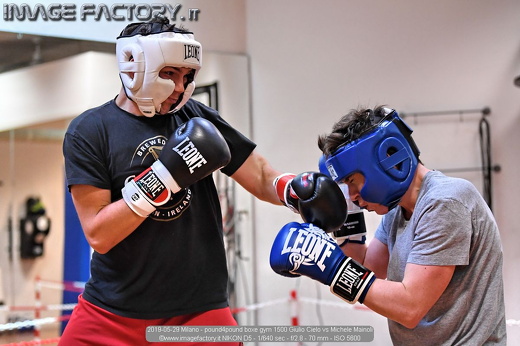 2019-05-29 Milano - pound4pound boxe gym 1500 Giulio Cielo vs Michele Mainoli